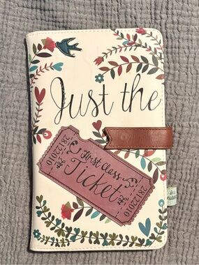 In a nutshell “Just the Ticket" Floral Passport Cover and wallet.